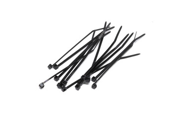 Cable ties isolated on white background