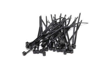 Cable ties isolated on white background