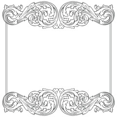 Classical baroque vector of vintage element for design. Decorative design element filigree calligraphy vector. You can use for wedding decoration of greeting card and laser cutting.