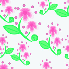 Cute hand-drawn flower seamless pattern.  Can use for print, template, fabric, presentation, textile, banner, poster, wallpaper, digital paper.