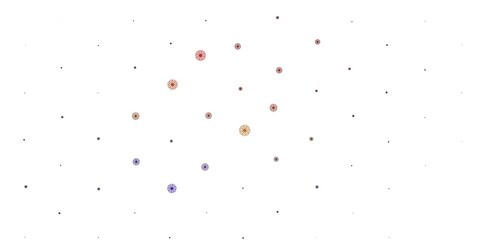 Light Multicolor vector natural artwork with flowers.