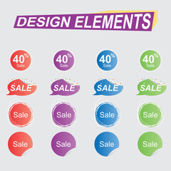 40% Sale Graphic Set Design Elements