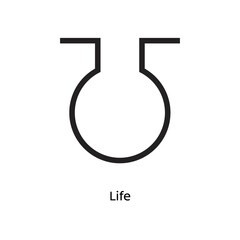 Life alchemy vector illustration element icon, line symbols. Alchemy icon. Basic mystic elements on white background