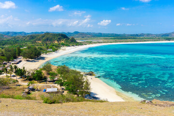 Beautiful rocky beach and sea near the Kuta, Lombok island