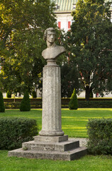 Monument to Frederic chopin park in Poznan. Poland