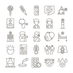 bundle of covid19 set icons