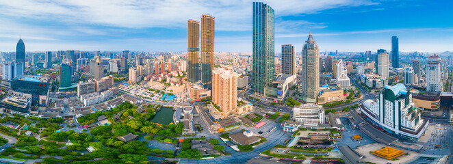 City night view of Wuxi City, Jiangsu Province, China