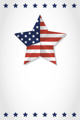 Usa flag star vector design