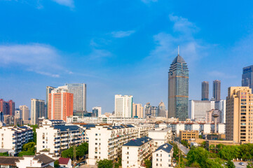 Fototapeta premium City night view of Wuxi City, Jiangsu Province, China