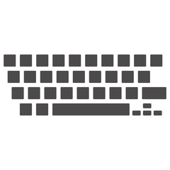 Keyboard icon in flat style.Vector illustration.	