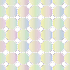 Abstract geometric seamless vector pattern with circles in pastel ombre gradients. Decorative surface print design for backgrounds, textures, stationery, wrapping paper, and packaging,