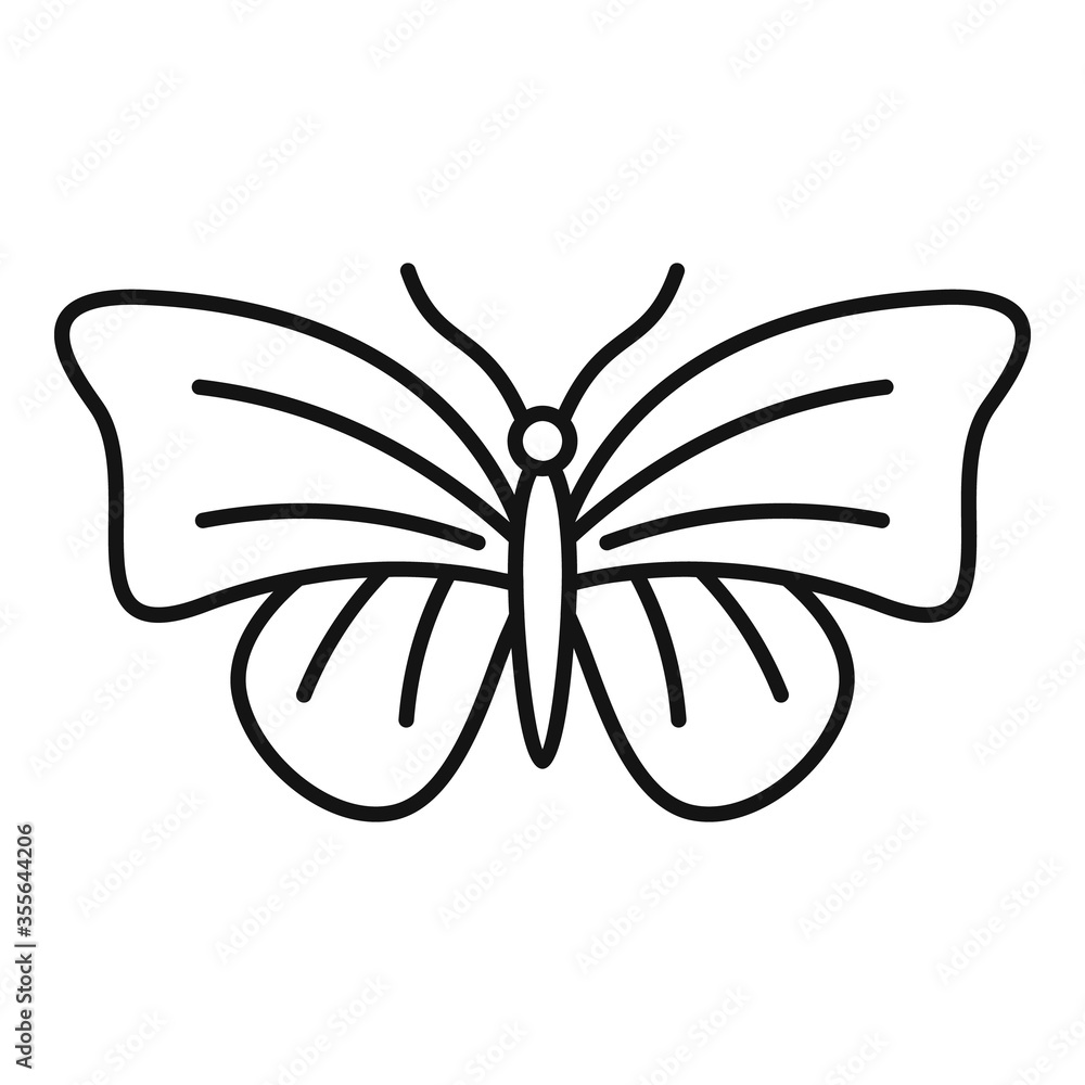 Aufkleber moth butterfly icon. outline moth butterfly vector icon for web design isolated on white background