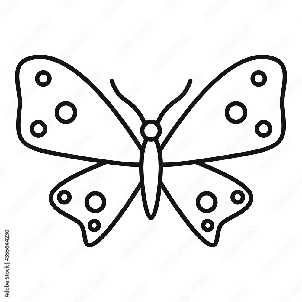 Poster bright butterfly icon. outline bright butterfly vector icon for web design isolated on white backgro