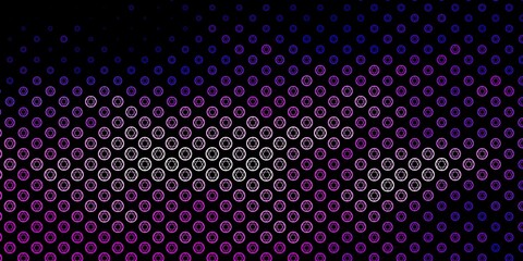 Dark Purple, Pink vector pattern with magic elements.
