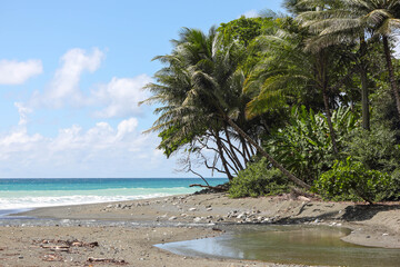 Playa Madrigal in Corcovado National Park, Trekking tour, beautiful beach scenery, osa peninsula, Costa Rica, Central America