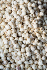 Close up of a pile of garlic