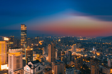 Night view of Wuxi City, Jiangsu Province, China