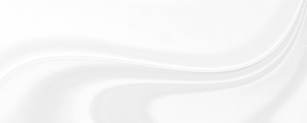 White gray satin texture that is white silver fabric silk panorama background with beautiful soft blur pattern natural.