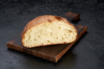 Bread on a background, on a board