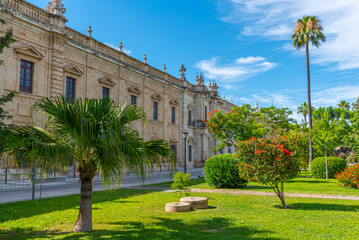 Former tobacco factory currently acting as seat of University of Sevilla, Spain