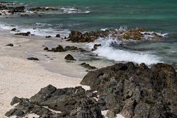 Beautiful and deserted beaches, the amazing waters of the Arabian Sea, super sea swims can be enjoyed on Omani Island Masirah.Oman, Asia