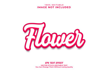 Editable text effect - Flower text effect style