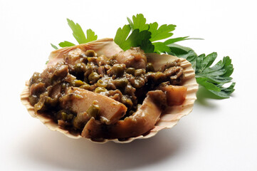 Insalata di seppie con polenta ft0206_7947 Seafood salad	