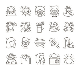 bundle of covid19 set icons