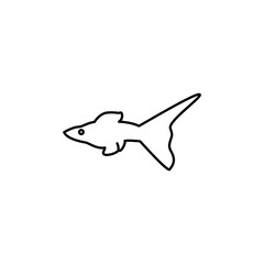 guppy fish line vector design template illustration