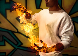 Fireball Photoshop Editting (fire, edit, graphic, graphics, yellow, red)