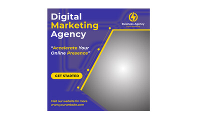 Digital business marketing social media banner square Template