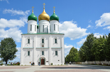 Fototapeta na wymiar Kolomna, Russia, Uspensky cathedral in Kolomna Kremlin, Moscow region