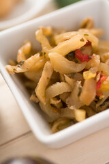 Aubergines in oil. Preserves prepared at home as a side dish or appetizer typical of southern Italy in particular from Puglia