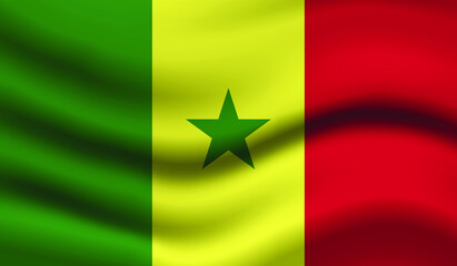 Senegal Vector Flag. Vector illustration.
