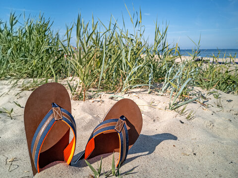 Sandals on the beach