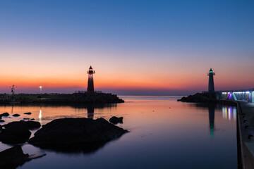 Fototapeta premium the dawn of the sea before sunrise