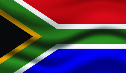 South Africa Vector Flag. Vector illustration.