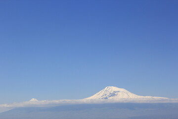 Mount Ararat photographed from the Armenian side in spring