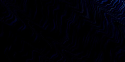 Dark BLUE vector backdrop with bent lines. Gradient illustration in simple style with bows. Pattern for commercials, ads.