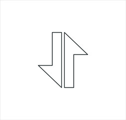 Mobile data icon symbol vector on white background