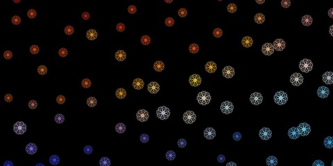 Dark Blue, Yellow vector background with random forms.