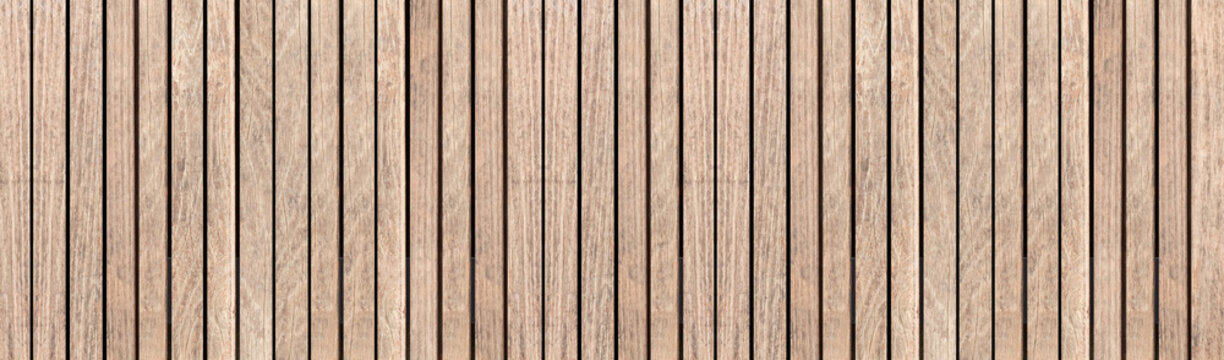 Panorama of Wood fence or Wood wall background seamless and pattern