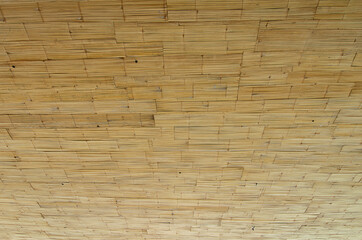 Bamboo construction ceiling  roofing  texture Horizontal plane