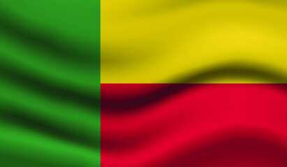 Benin Vector Flag. Vector illustration.