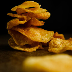 potato chips close up