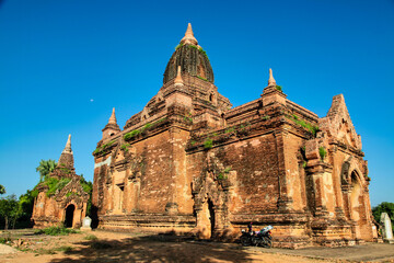 Pagodas and temples of Bagan in Myanmar, formerly Burma, a world heritage site.