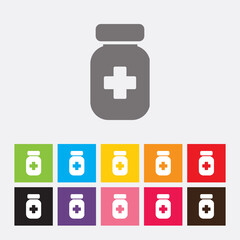 Obraz premium Medical bottle icon