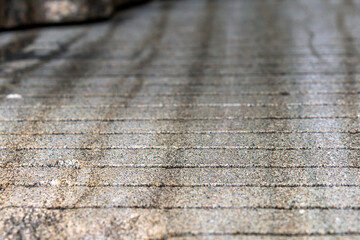 The surface layer of rock