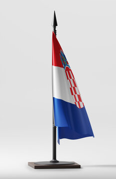 CROATIA Colors Background, CROATIAN National Flag (3D Render)
