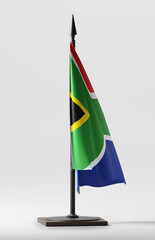 SOUTH AFRICA Colors Background, SOUTH AFRICAN National Flag (3D Render)
